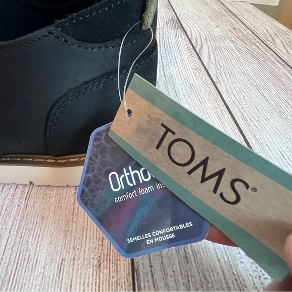 TOMS Black Leather Navi Oxfords Shoes 12 main image 7